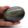 Canto rodado de obsidiana dorada de México, ejemplar de 90 g - 0