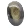 Canto rodado pulido de obsidiana dorada mexicana, formato de 80 g - 2