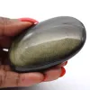 Canto rodado de obsidiana dorada de México, piedra de 100 g - 0