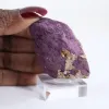 Purpurita en bruto portuguesa – Espécimen mineralógico sobre peana - 1