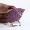 Purpurita en bruto de Portugal – Espécimen violeta sobre peana - 1