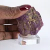 Purpurita portuguesa en bruto sobre peana – Pieza mineralógica - 1